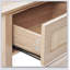 Console en rotin avec 3 tiroirs de rangement, table d'entrée en rotin avec porte coulissante en rotin naturel, table console pour salon, bureau, entrée ou mur de télévision