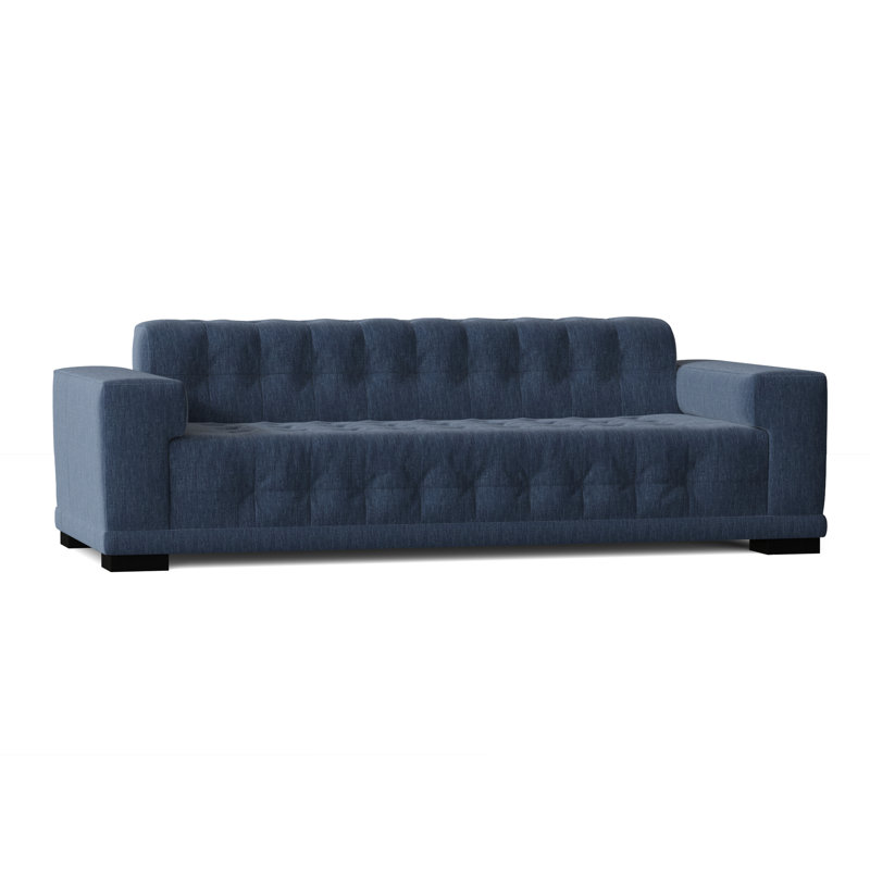 Canapé à accoudoirs carrés 89 po, Standard, Denim Key, Noir