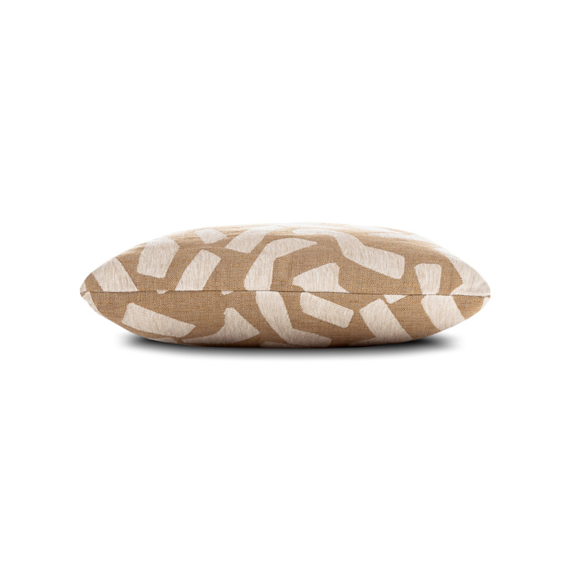 Fascination Sunbrella® Throw Square Indoor/Outdoor Pillow Cover & Insert by Elaine Smith, Caramel, 20"H X 20"W