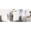 Meuble-lavabo de salle de bain moderne - 21,6 pouces, lavabo en céramique, rangement à gauche, tendance, support de rangement blanc 21,6 pouces, moderne,-1797039846