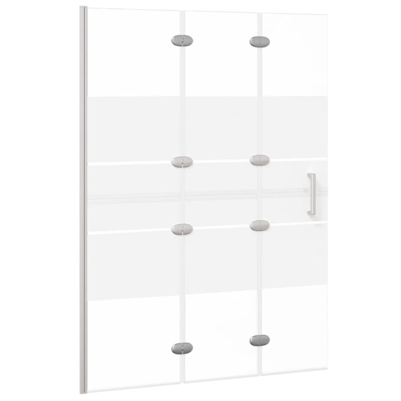 Bralan 1400mm H Folding / Bi-Fold Semi-Frameless Tub Door with Clear Glass, 140cm H x 100cm W x 0.4cm D