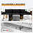 111" Wide L-Shaped Corduroy Modular Sectional Sofa With Ottoman, No Assembly Needed-581127573