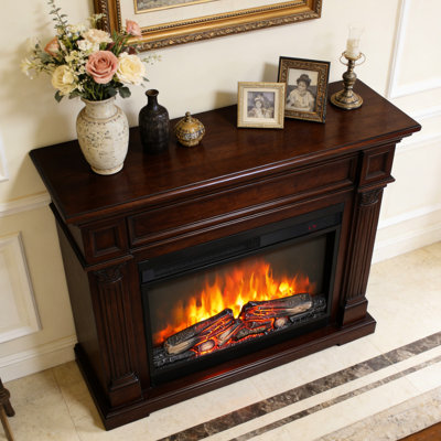 26 Inch Electric Fireplace Insert With Realistic Flame, Remote Control, Timer, 1400W Heat, 5000 'S, 11 Temperature Settings, Overheating Protection, Enjoy Flame Without 50000 Hours Led Source, And