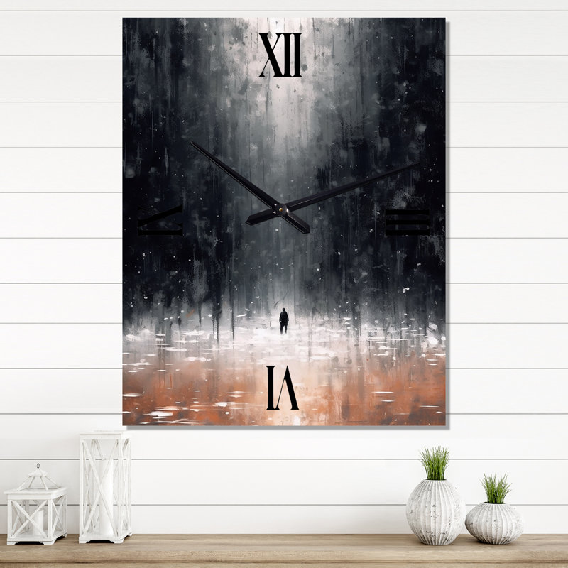Horloge murale Solitude Midnight Wandering The Endless Forest II - Forest, Grand