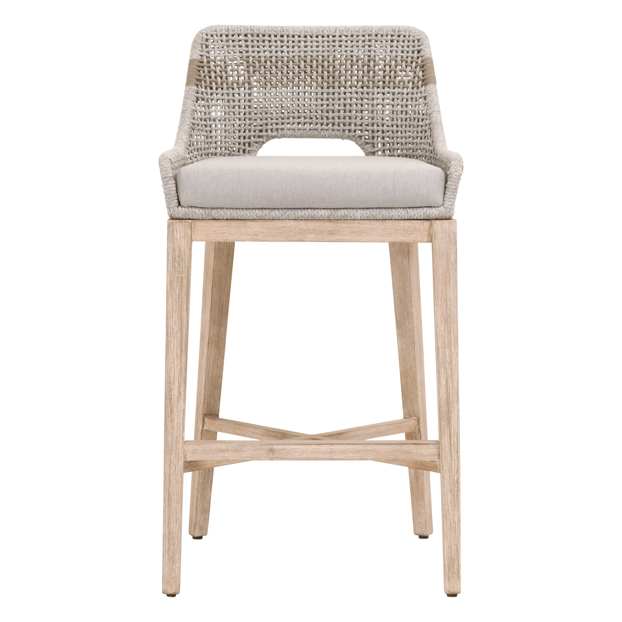 Bowker Bar & Counter Stool, Taupe & White / Pumice, Bar Stool (31” Seat Height)