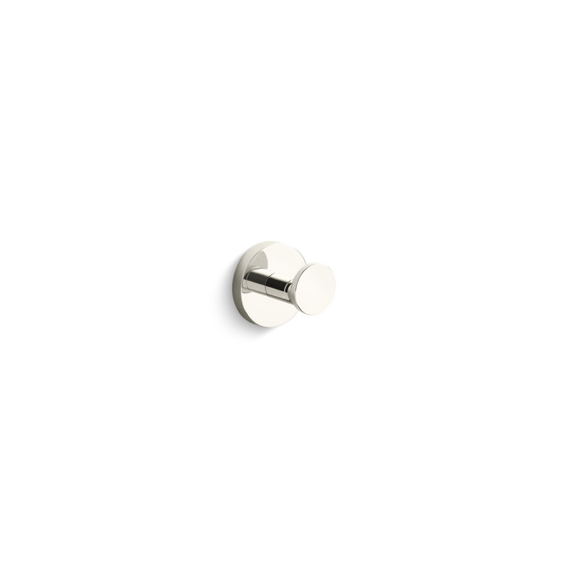 One Robe Hook, Polished Nickel