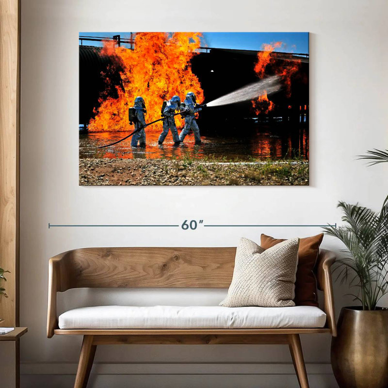 Simulated Fire Emergency, 32" H x 48" W