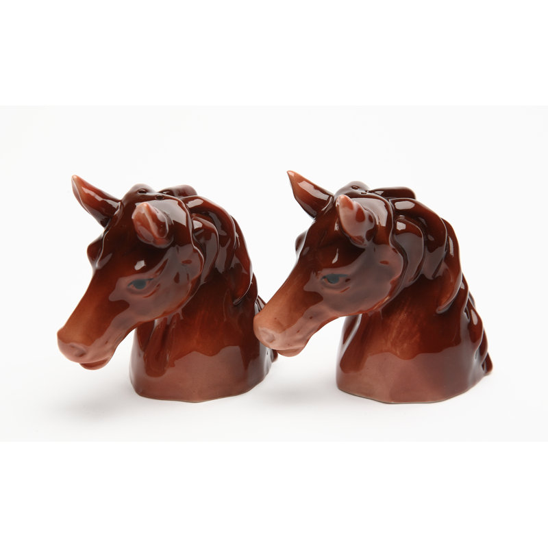 Ensemble 2 pièces sel et poivre cheval