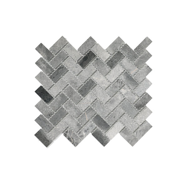 Itona Tile Honed Natural Stone Herringbone Mosaic Floor and Wall Tile (Set of 10) (8.10 SQFT Per Carton)