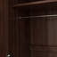 Armoire 2 portes en bois brun avec tablettes