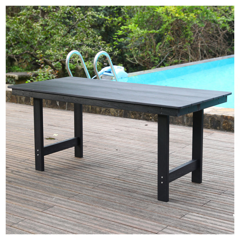 Table de salle à manger en HDPE, Noir