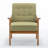 Nordic Style Solid Wood Upholstered Armchair-124292738