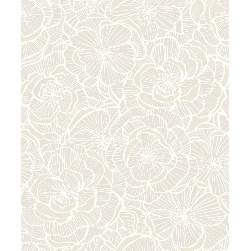  Papier peint floral perle Camellia