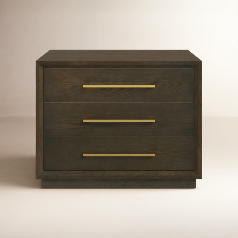Langley 3 - Drawer Nightstand, Cherry