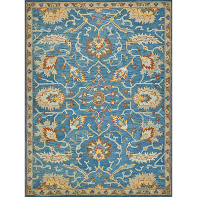 Newport hand-tufted New Zealand Wool Blue/Ivory Area Rug