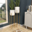 Grand support à fleurs rond en métal 2 pièces-817977834-908040109