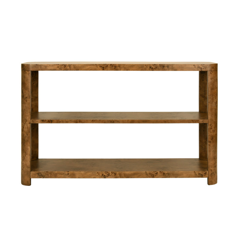 54'' W Console Table, Dark Burl Wood