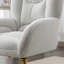 Chaise de bureau pivotante en tissu Teddy
