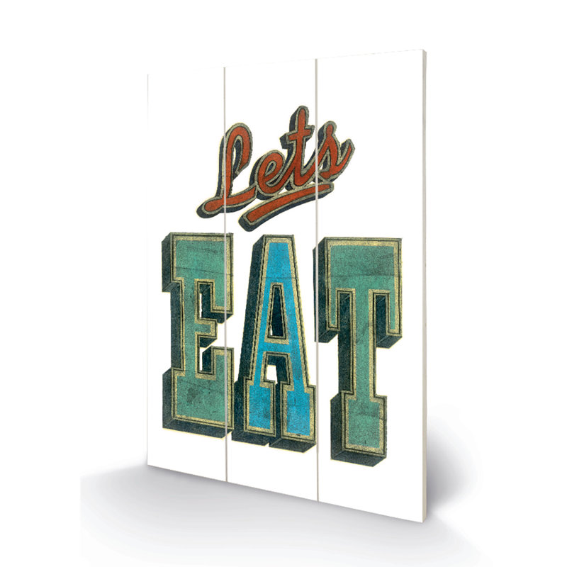 Let's Eat by Barry Goodman - No Frame Print on Wood