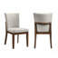 Ensemble de chaises incurvées en bois massif brun de style Mid-Century 2 pièces