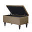 Banc de rangement rembourré avec pieds en bois massif Balcom-1873966650-1873684125