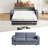 Pull Out Sofa Bed, Full Size Sleeper Sofa, 2 in 1 Convertible Sofa with Memory Foam Mattress, Loveseat Couch for Living Room, office  apartment and Small Space(Grey)-1759769997