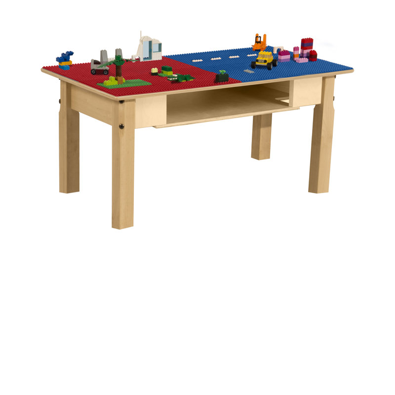 Table de jeu Time-2-Play, H 14,5 po x L 35 po x l 15,5 po, Rouge/bleu