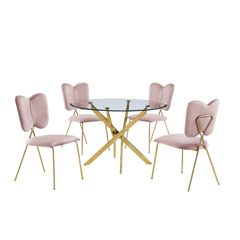 Ensemble repas pour 4 personnes, Rose