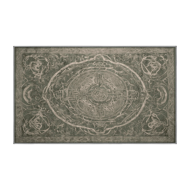 Tapis gris lavable à la machine, Rectangle 6 pi x 9 pi