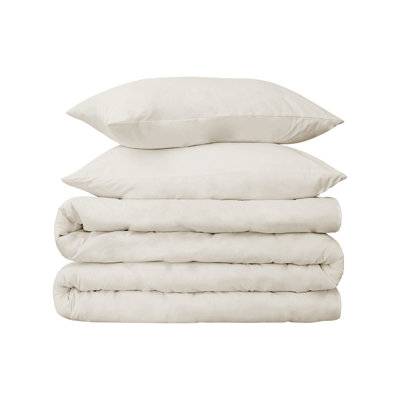 Ensemble de housse de couette lavable en mélange de coton à densité de tissage 650