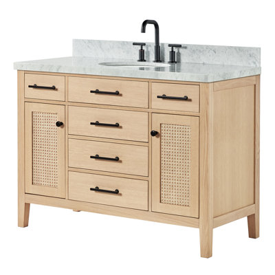 ARIEL Camila 61 Single Sink Bathroom Vanity with Pure White Quartz Top