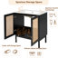 Meuble-lavabo de 30 pouces avec bois massif noir, mécanismes à fermeture en douceur et poignées élégantes avec évier facile à nettoyer et rangement intelligent