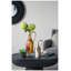 Vase abstrait en céramique multicolore, 5,7 x 4,9 x 12,4 pouces