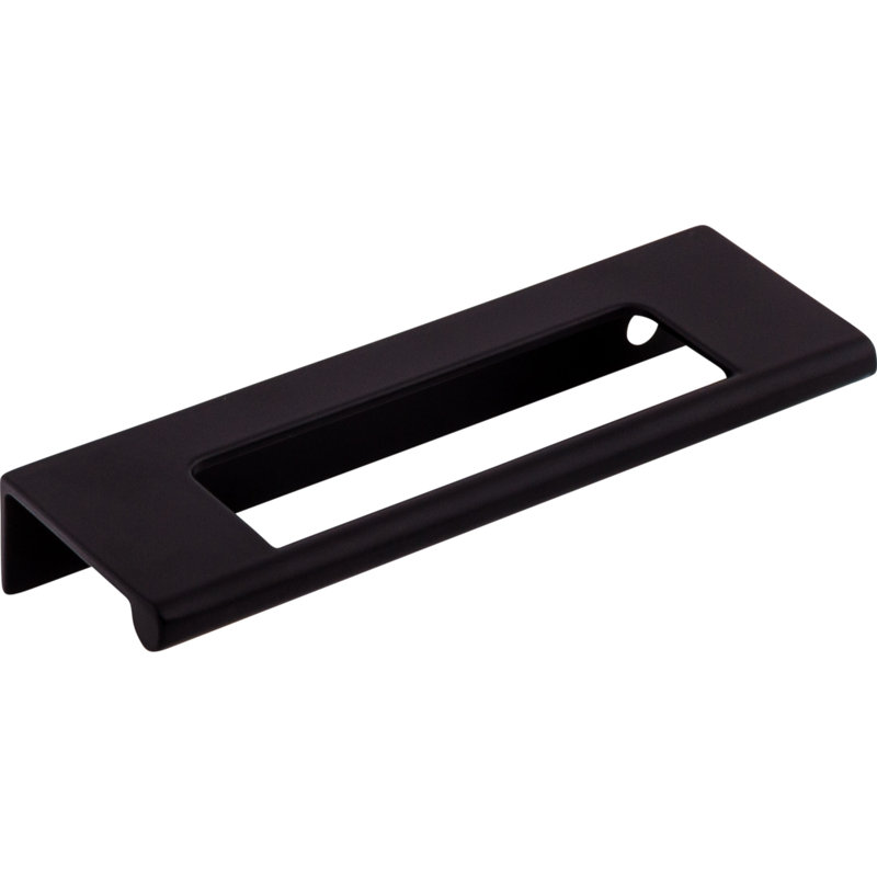 Europa Cut Out Finger pull, 3 3/4" Center to Center, Flat Black