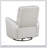Glider Reclining Chair With Swivel Motion, Beige Breathable Faux Leather, Luxury Living Room And Movie Seating-105482596
