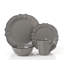 Vaisselle gris ardoise à bords festonnés 16 pièces Lorren Home Trends-70992998