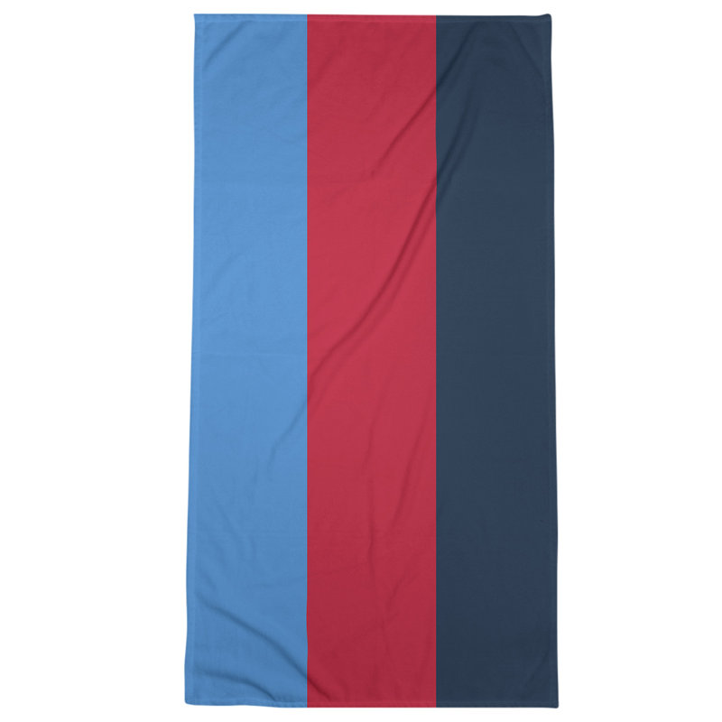 Microfiber Bath Towel, Tennessee Red Football Sky Blue/Red/Navy