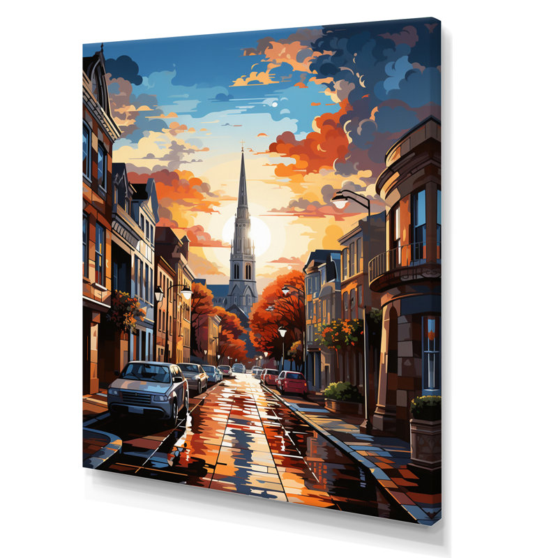 Latoyla City Charleston Popart IV sur toile, H 40 po x l 30 po x P 1,5 po, Toile tendue