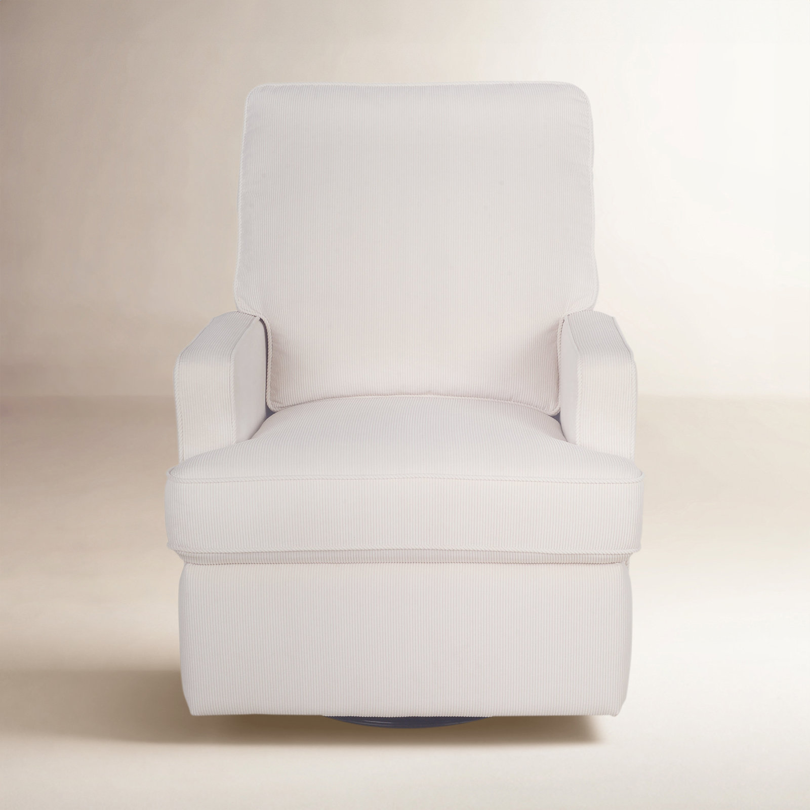 Tucker Swivel Glider, Ivory Corduroy