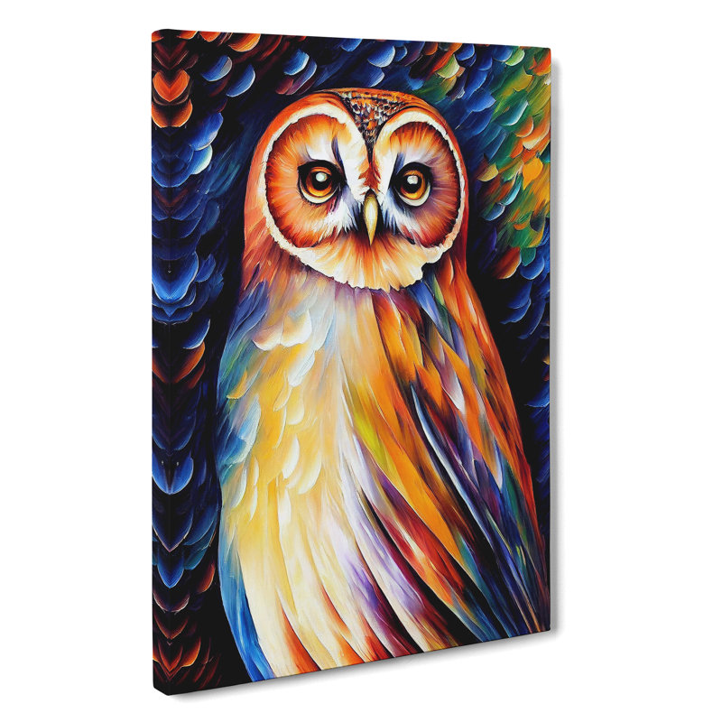 Portrait Of A Barn Owl - Wrapped Canvas, 60cm H x 40cm W