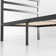 Ensemble de chambre à coucher moderne 4 pièces - Structure de lit plateforme en métal et 2 tables de chevet rotatives et commode texturée tissée