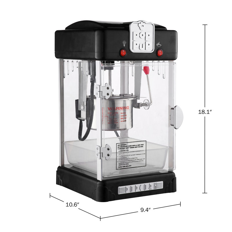 Great Northern Popcorn 2.5 Oz. Tabletop Popcorn Machine, Black