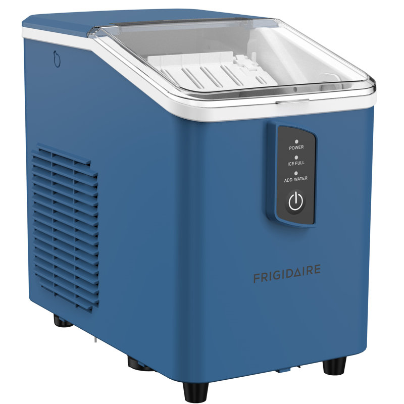 Frigidaire 26 Lbs. Countertop Ice Maker, Bullet Ice Maker with Transparent Window, Azure, Azure