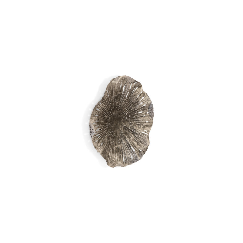 Lotus Wall Décor, 9" H x 9" W x 2" D, Antique Silver