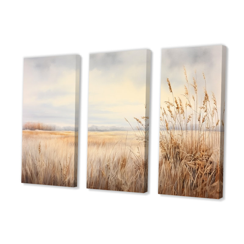 Prairie Peacefulness Meadows II - ensemble d'art mural prairies, H 28 po x l 36 po x P 1 po