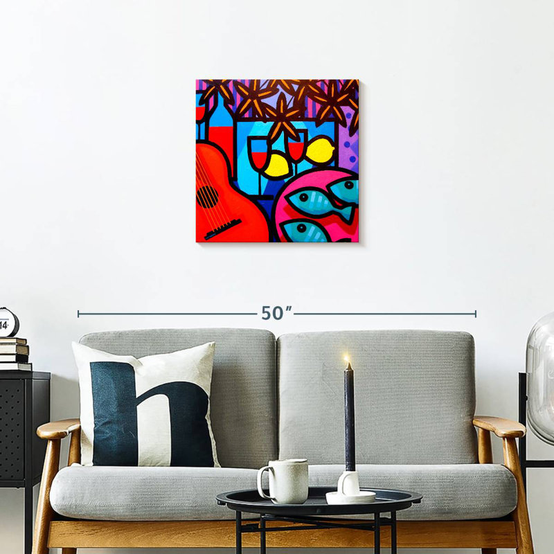 Yarlin Still Life With Guitar, 20" H x 20" W