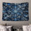 Tapisserie murale «Intricate Blue Fractal» - décoration murale fractale