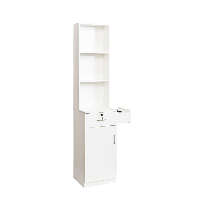 Bureau à cheveux moderne et simple, rangement multicouche, grande armoire de rangement, Blanc