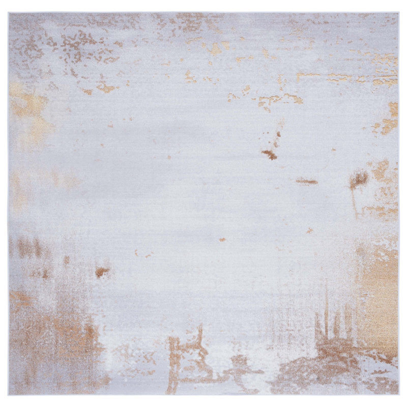 Tacoma Performance Machine Washable Abstract Rug, Square 6'