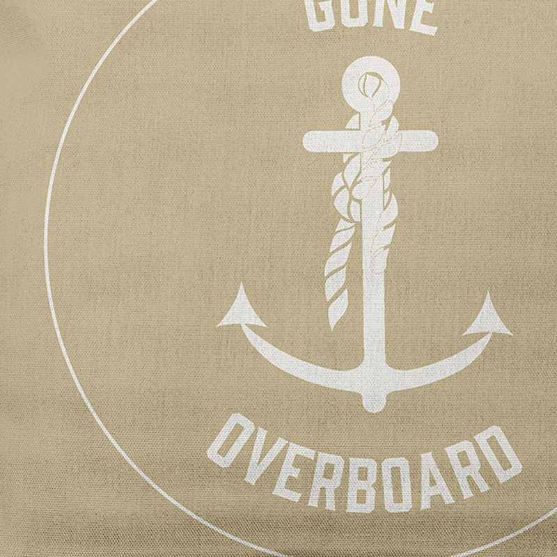 Coussin Nautical Nights Gone Over, 20 po x 20 po, Taupe